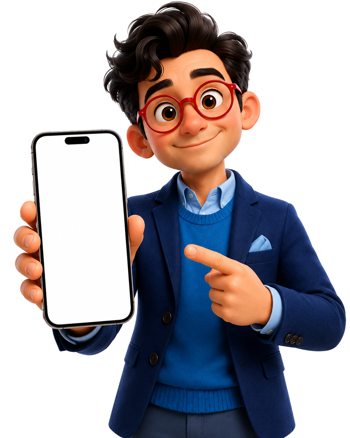 Coverage Professor holding a phone
